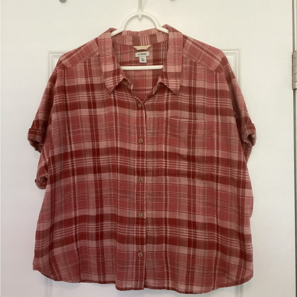 L.L. Bean Plaid Button-Down Shirt
